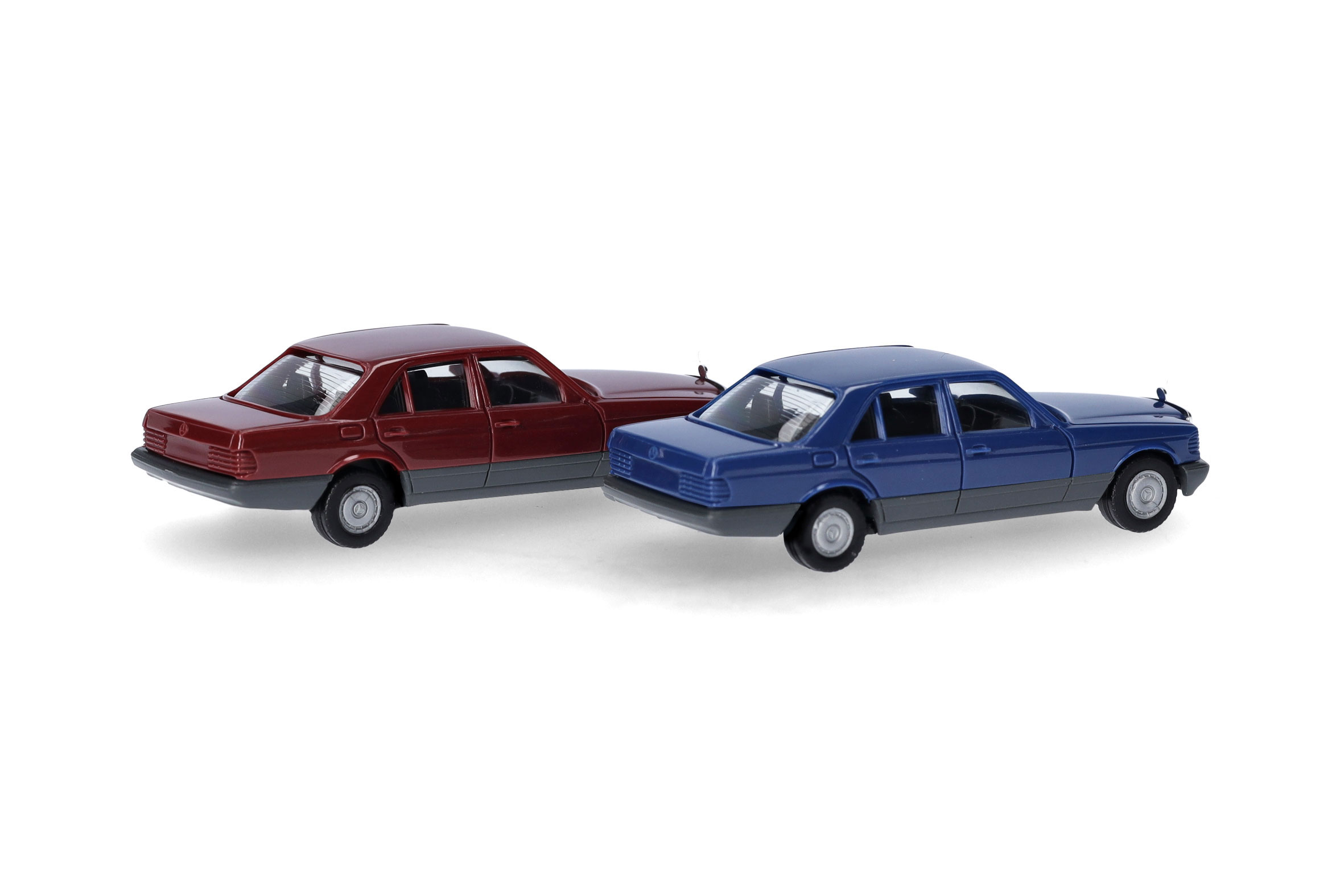 Herpa MiniKit 013727-004 | MB S-Klasse (W126) | saphirblau und weinrot | 1:87