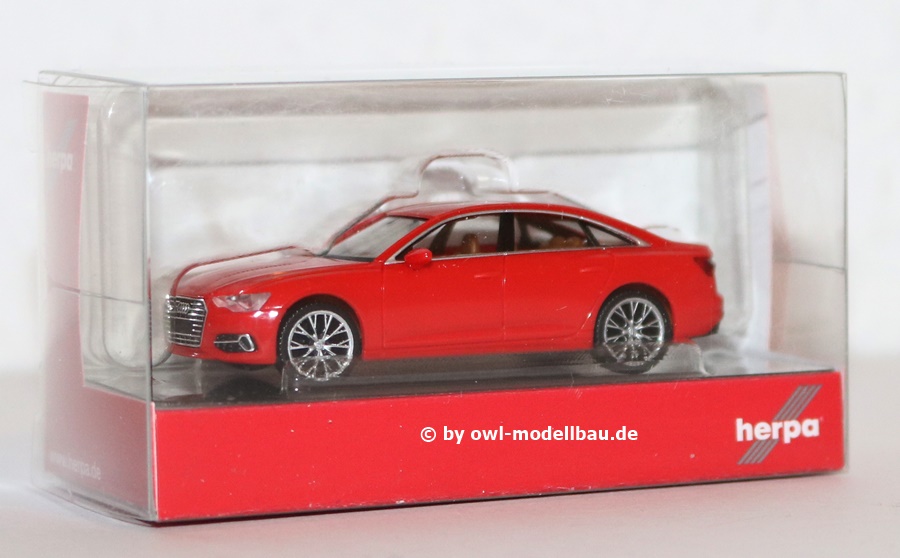 Herpa 430678 | Audi A6 Limousine |  feuerrot | zweifarbigen Felgen | 1:87