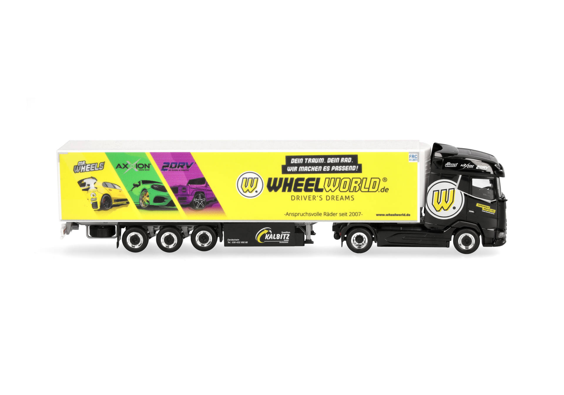 Herpa 961547 | DAF XG Kühlkoffer-Sattelzug | Spedition Kalbitz/Wheelworld-Driver-Dream | 1:87