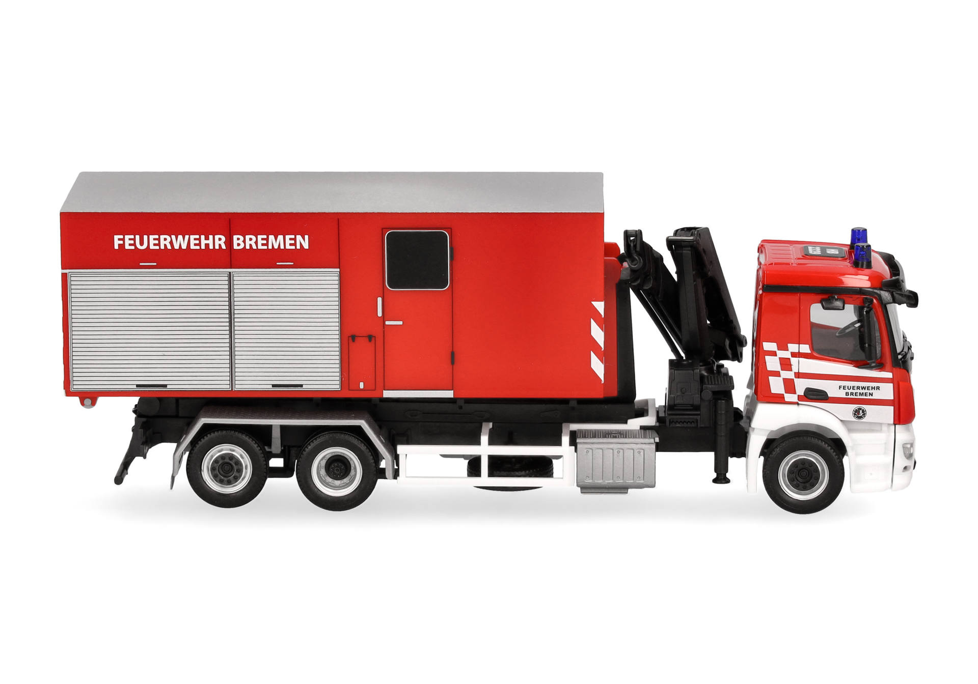 Herpa 098151 | Mercedes-Benz Actros M Wechselladerfahrzeug | Feuerwehr Bremen | 1:87