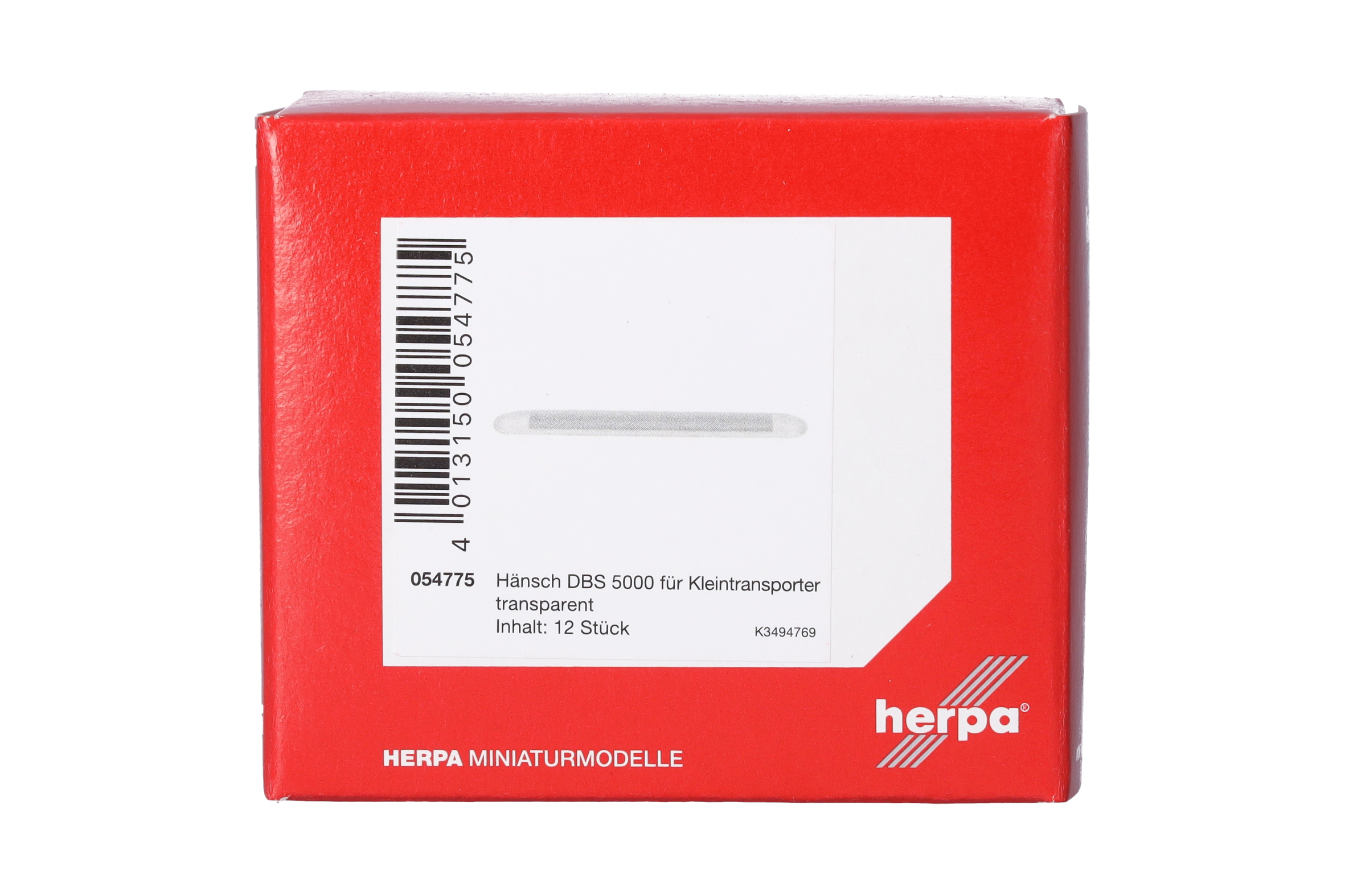 Herpa Zubehör 054775 | Hänsch DBS 5000 für PKW, transparent (12 Stk.) | 1:87