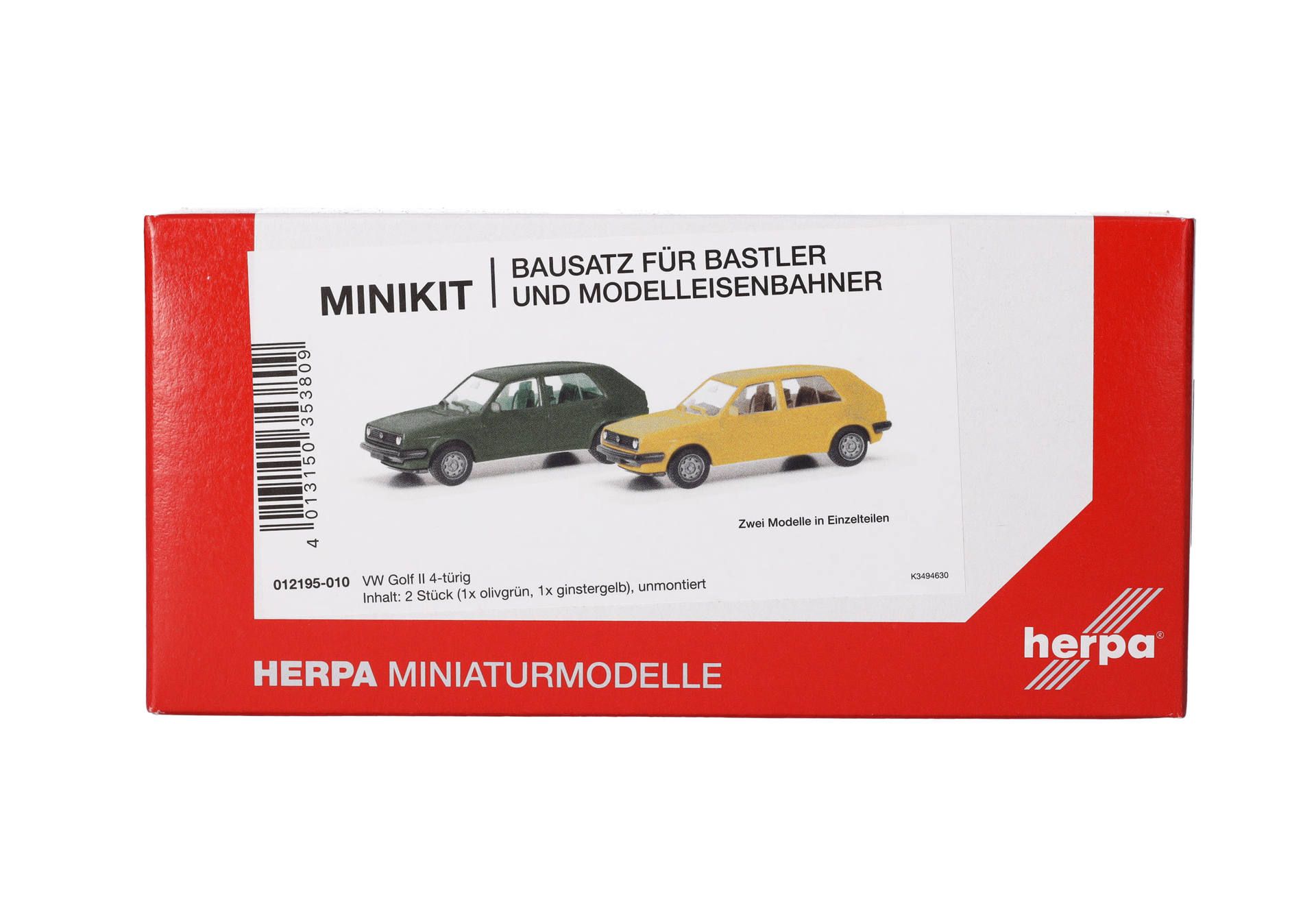 Herpa MiniKit 012195-010 |  VW Golf II 4-türig | olivgrün/ginstergelb | 1:87