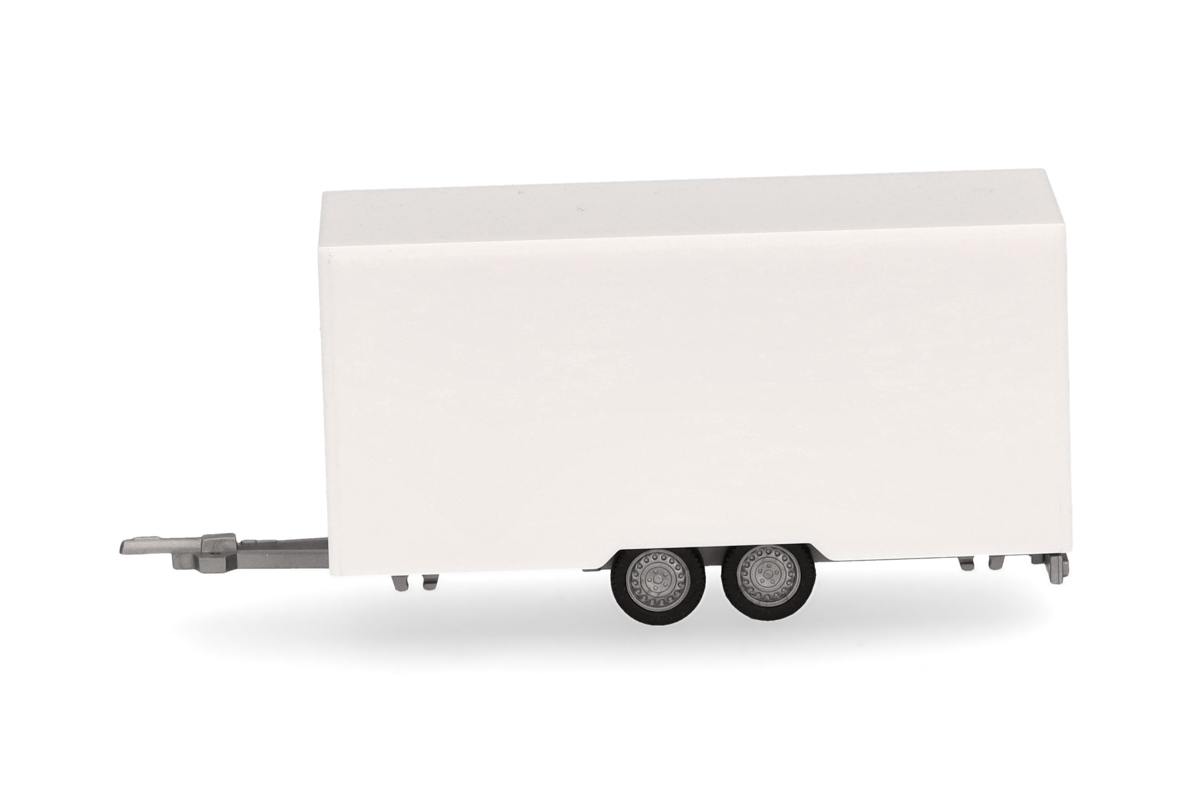 Herpa 054249 | Kofferanhänger 4,7m für PKW/Transporter, weiß | 1:87