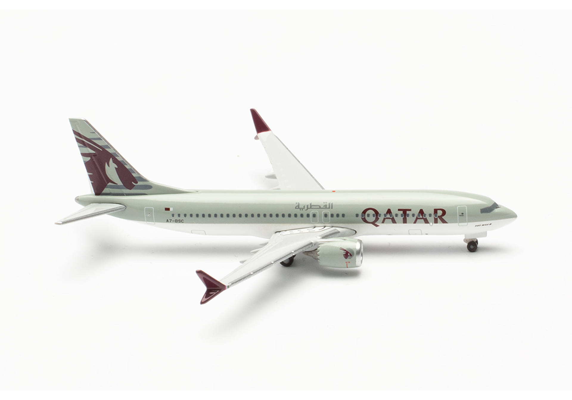 Herpa Wings 537384 | Qatar Airways Boeing 737 Max 8 | A7-BSC | 1:500