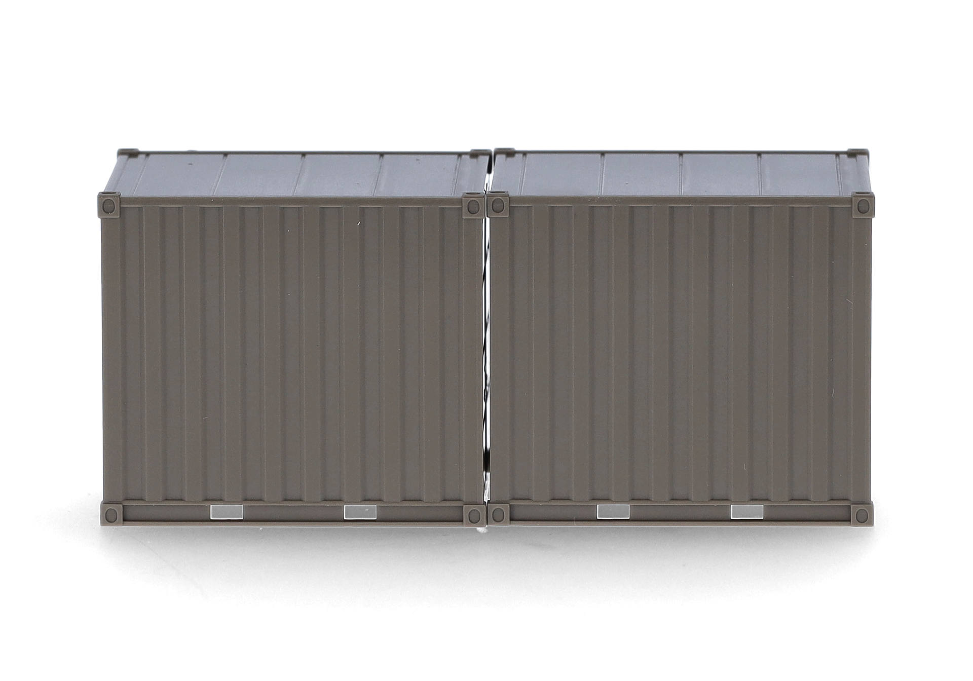 Herpa Zubehör 747110 | 2x 10ft Container | Heer | Braungrau (unbedruckt) | 1:87