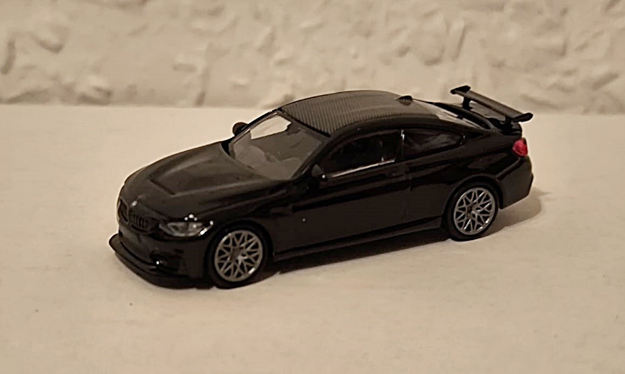 Minichamps 870027106 | BMW M4 GTS | 2016 | Black Metallic W/ Grey Wheels | 1:87