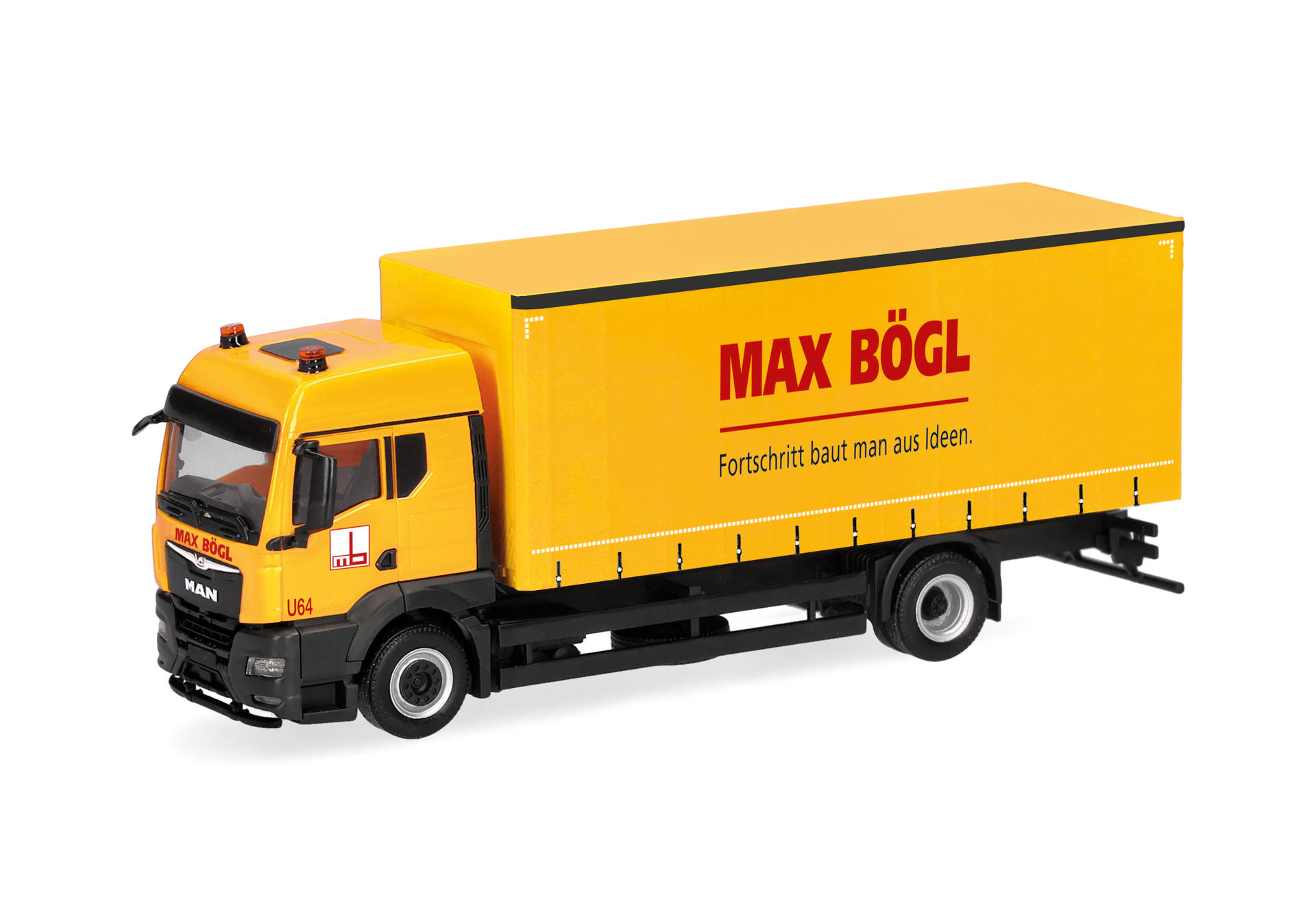 Herpa 322256 | MAN TGS TM | Gardinenplanen-LKW | Max Bögl | 1:87