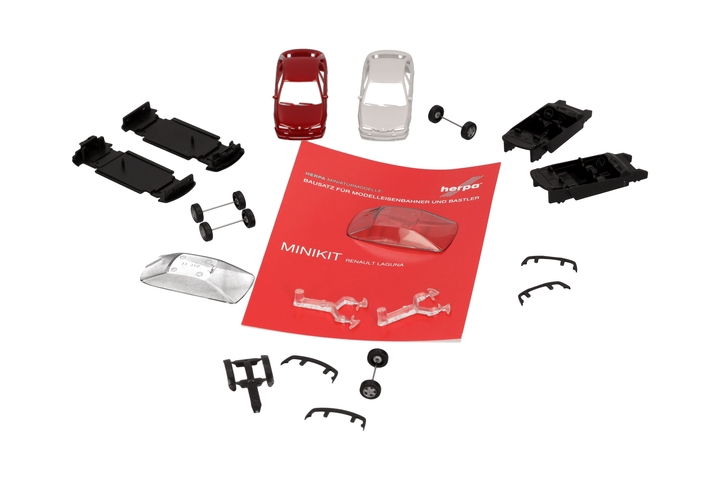 Herpa MiniKit 014113 |  Renault Laguna | Siennarot und Arktisweiß | 1:87