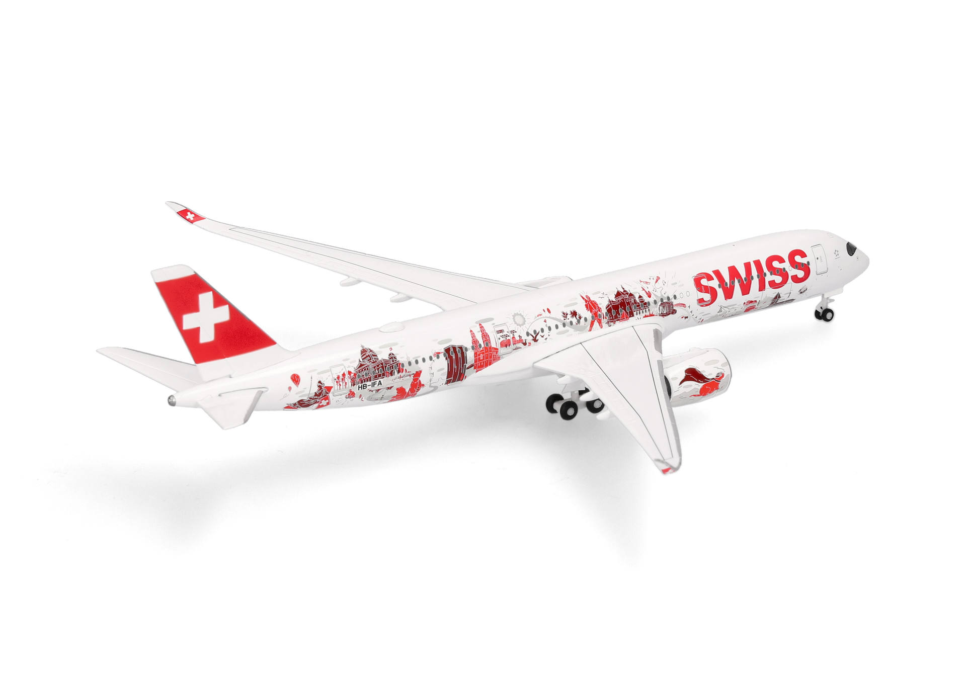 Herpa Wings 538350 | Swiss International Air Lines | Airbus A350-900 | Wanderlust | 1:500