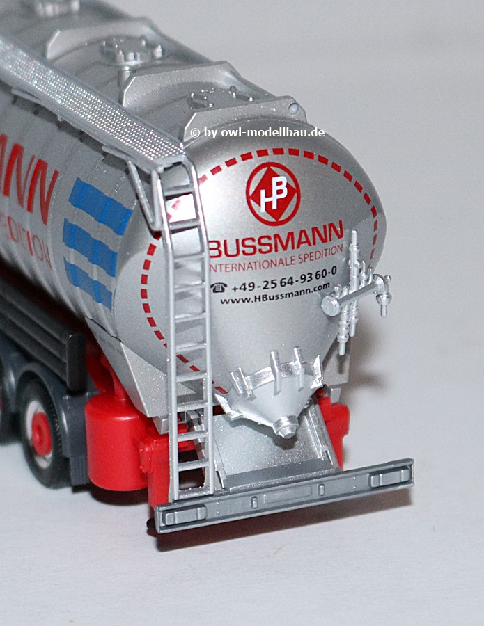 Herpa 950688 | MAN TGX GX ADR Saugsilo-Sattelzug | Bussmann | 1:87