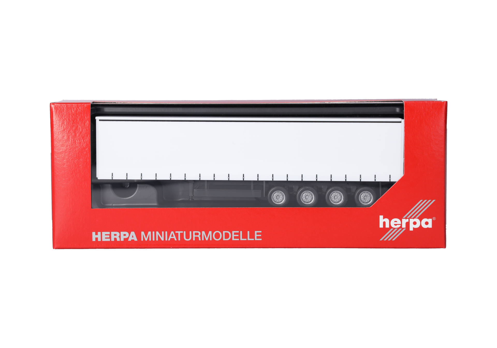 Herpa 077118 | Gardinenplanenauflieger | 4achs | weiß | 1:87