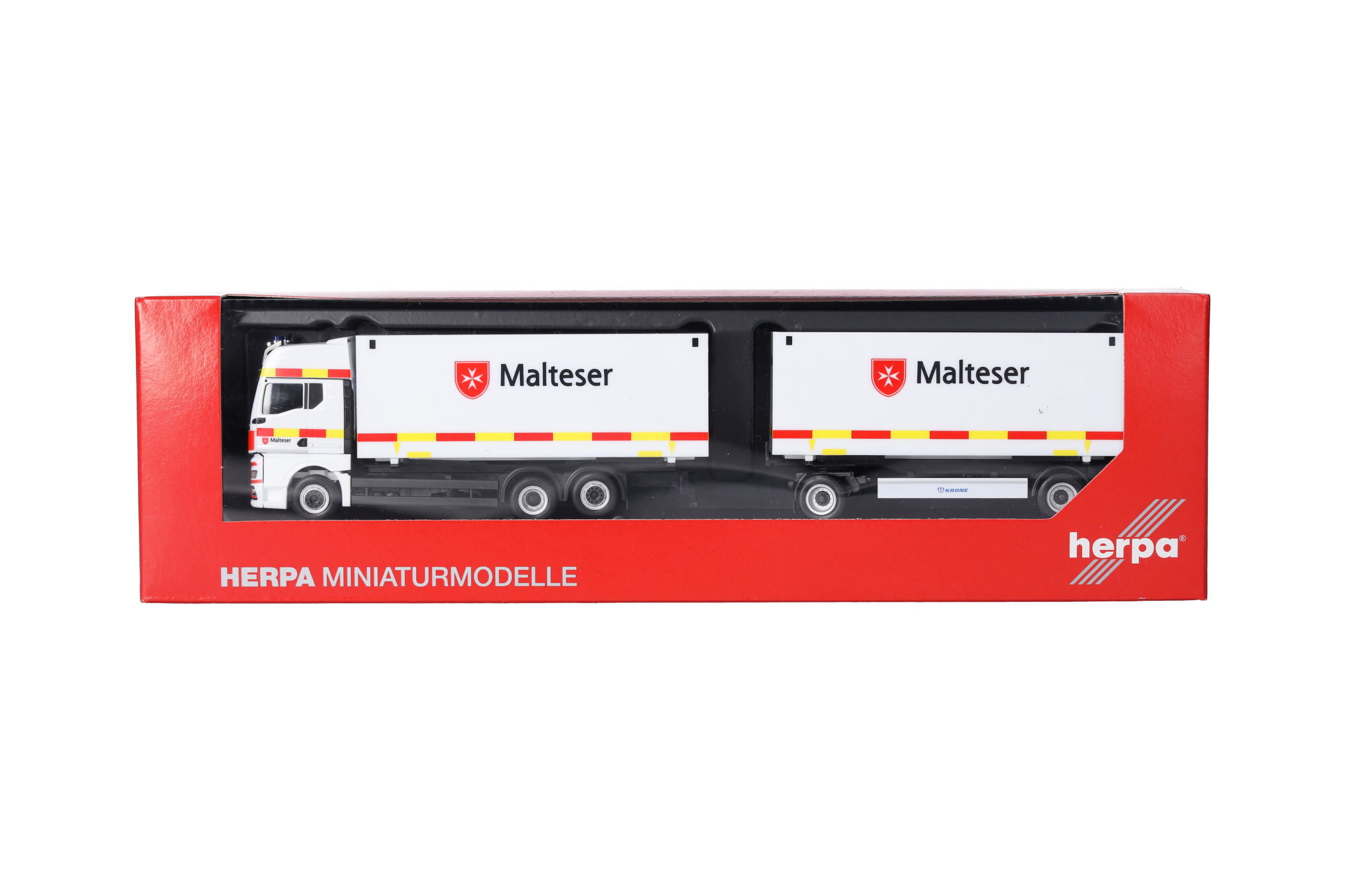 Herpa  318945 | MAN TGX GX | Wechselkoffer-Hängerzug | Malteser/Bad Reichenhall | 1:87