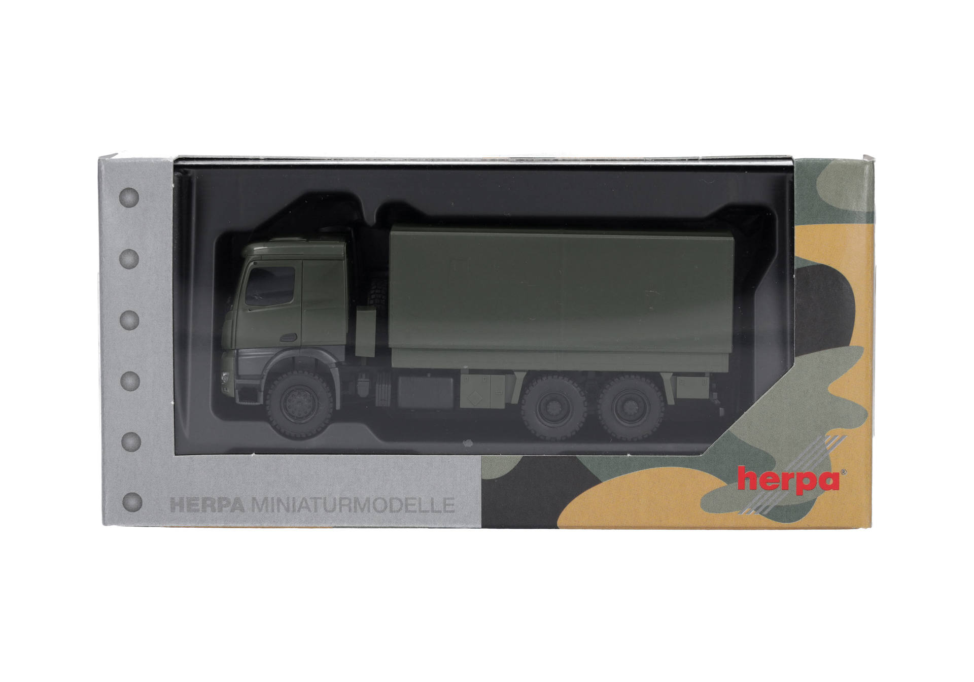 Herpa 747165 | Mercedes-Benz Arocs 6x6 Pritsche/Plane | undekoriert | 1:87
