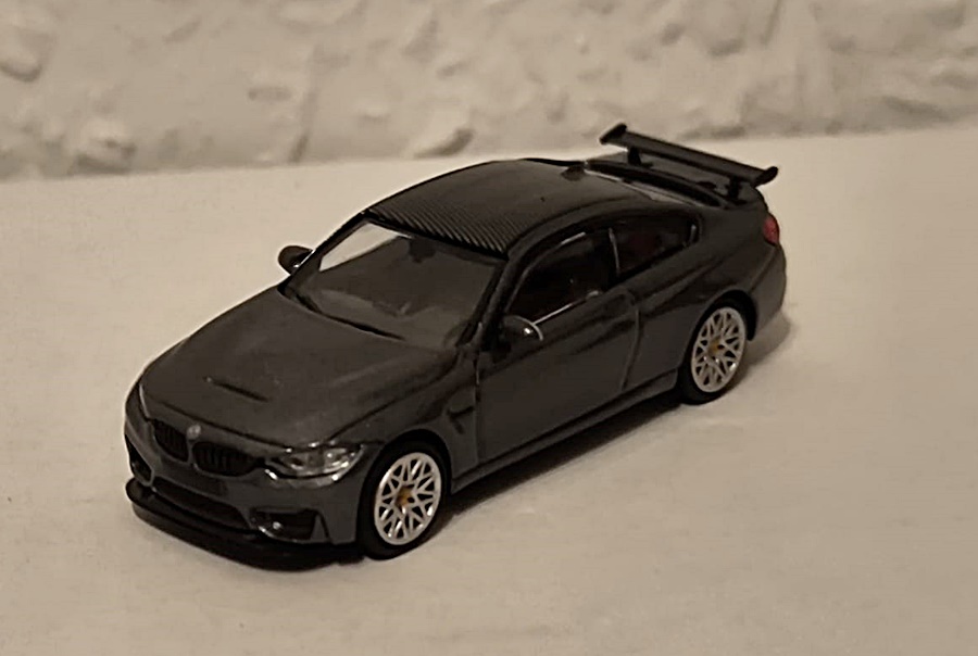 Minichamps 870027107 | BMW M4 GTS | 2016 | Grey Metallic W/ Orange Wheels | 1:87