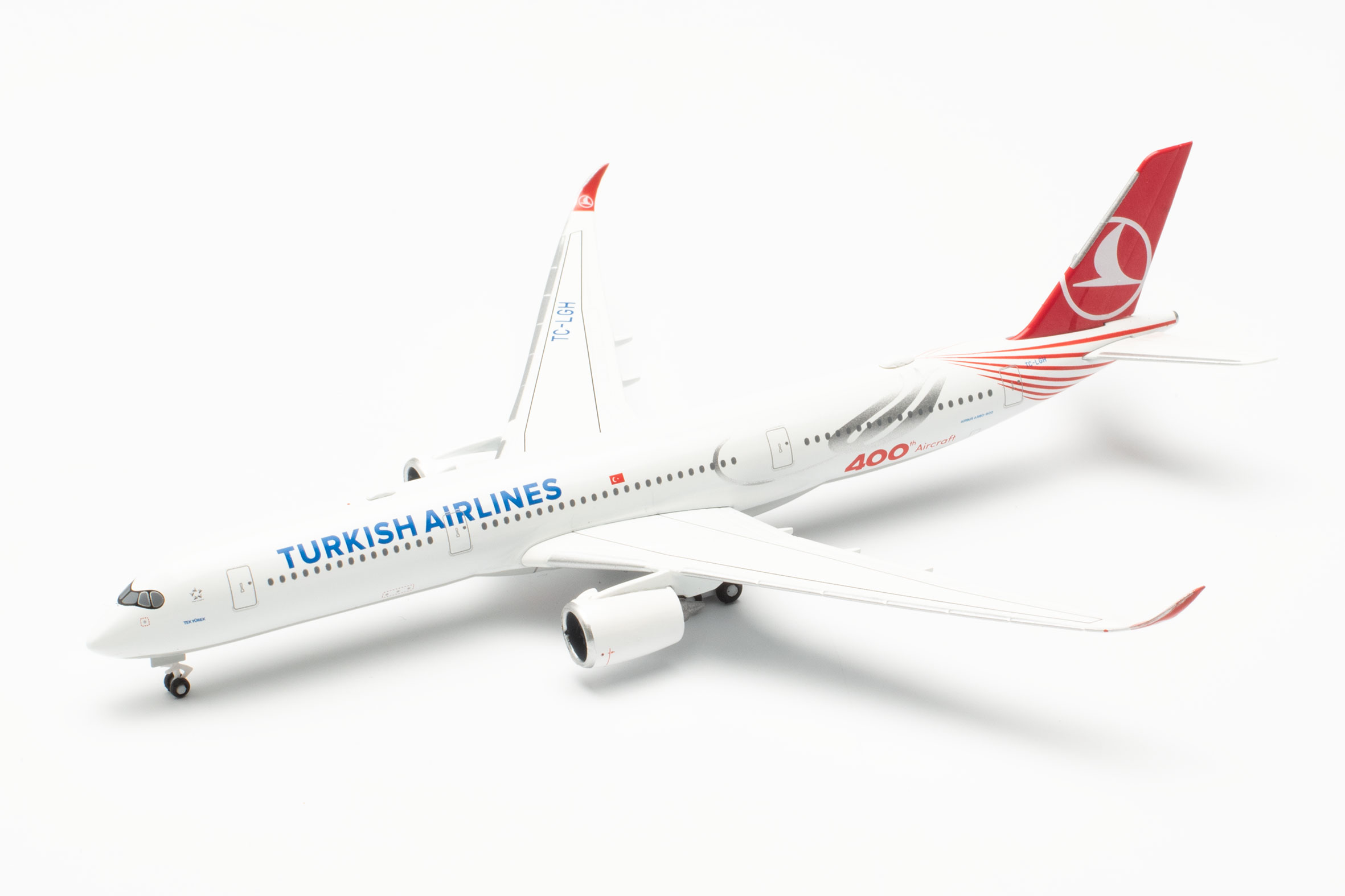 Herpa Wings 537230 | Turkish Airlines | Airbus A350-900 "400th Aircraft | TC-LGH "Tek Yürek" | 1:500