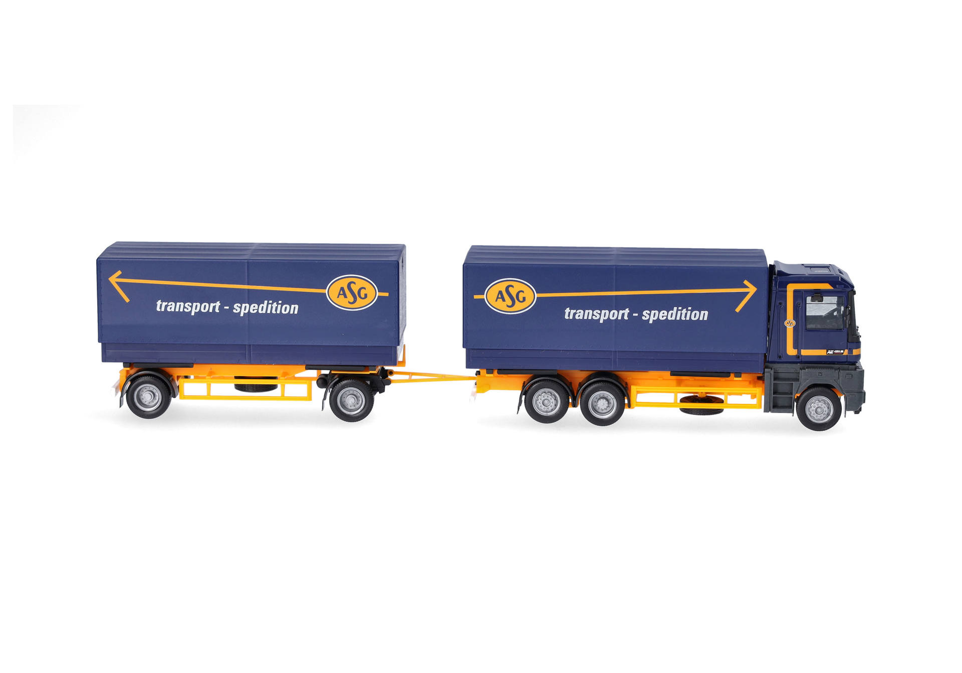 Herpa 320160 | Renault AE Wechselpritschen/planen-Hängerzug | ASG | 1:87
