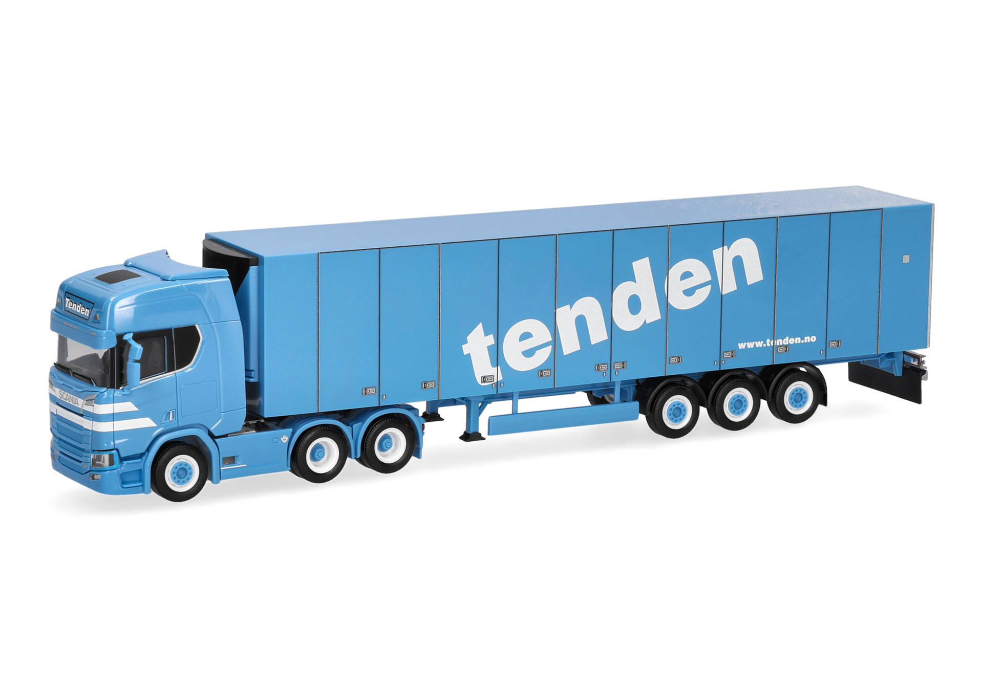Herpa 321143 | Scania CS 20 Hochdach | 6x4 Kühlkoffer-Sattelzug | Tenden | 1:87