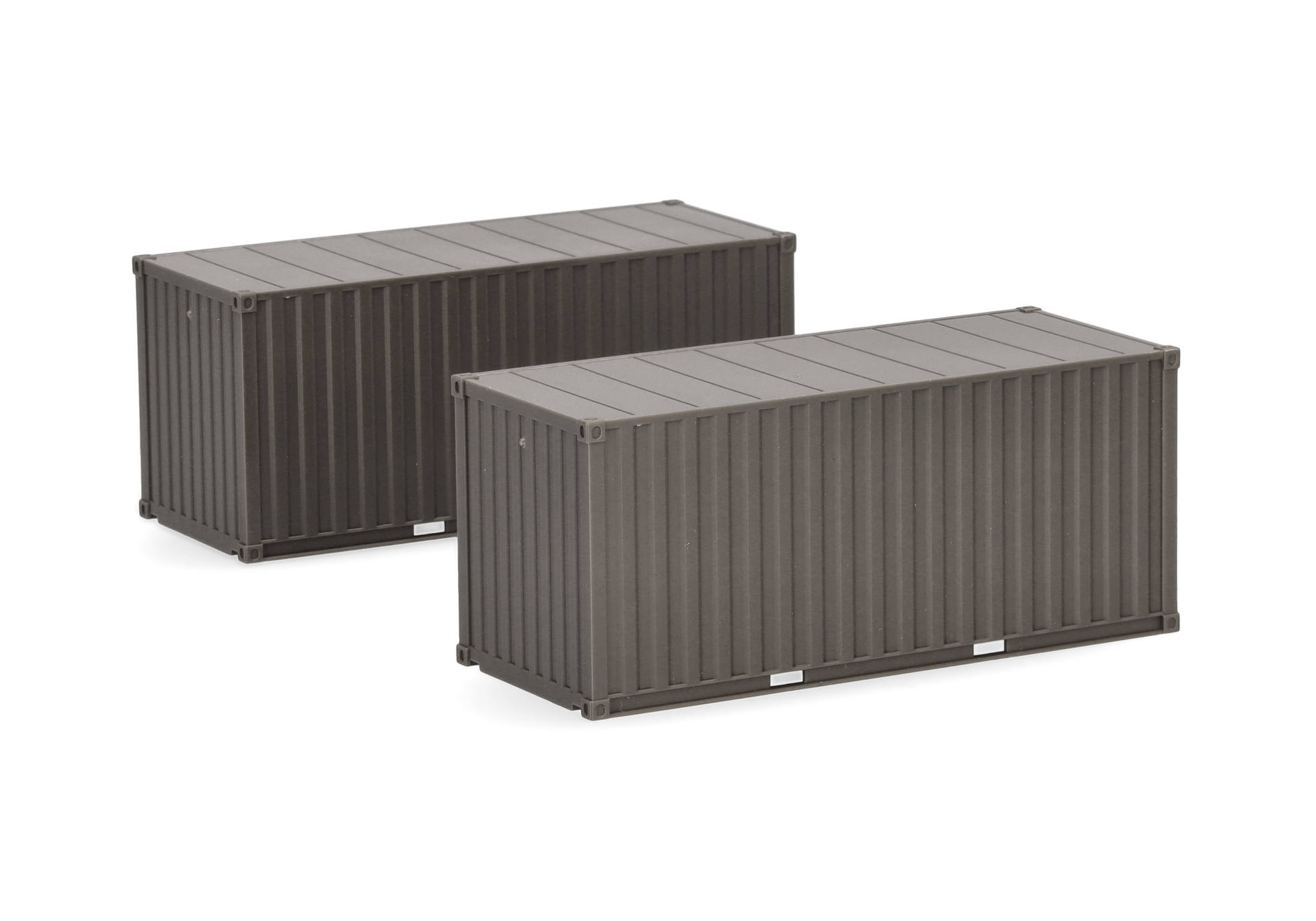 Herpa Zubehör 747134 | 2x 20ft Container "Heer" | Braungrau (unbedruckt) | 1:87