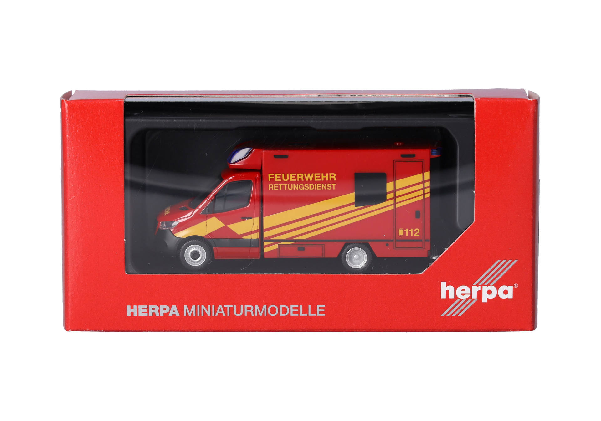 Herpa 098755 | Mercedes-Benz Sprinter '18 Fahrtec Rettungswagen | Feuerwehr | 1:87