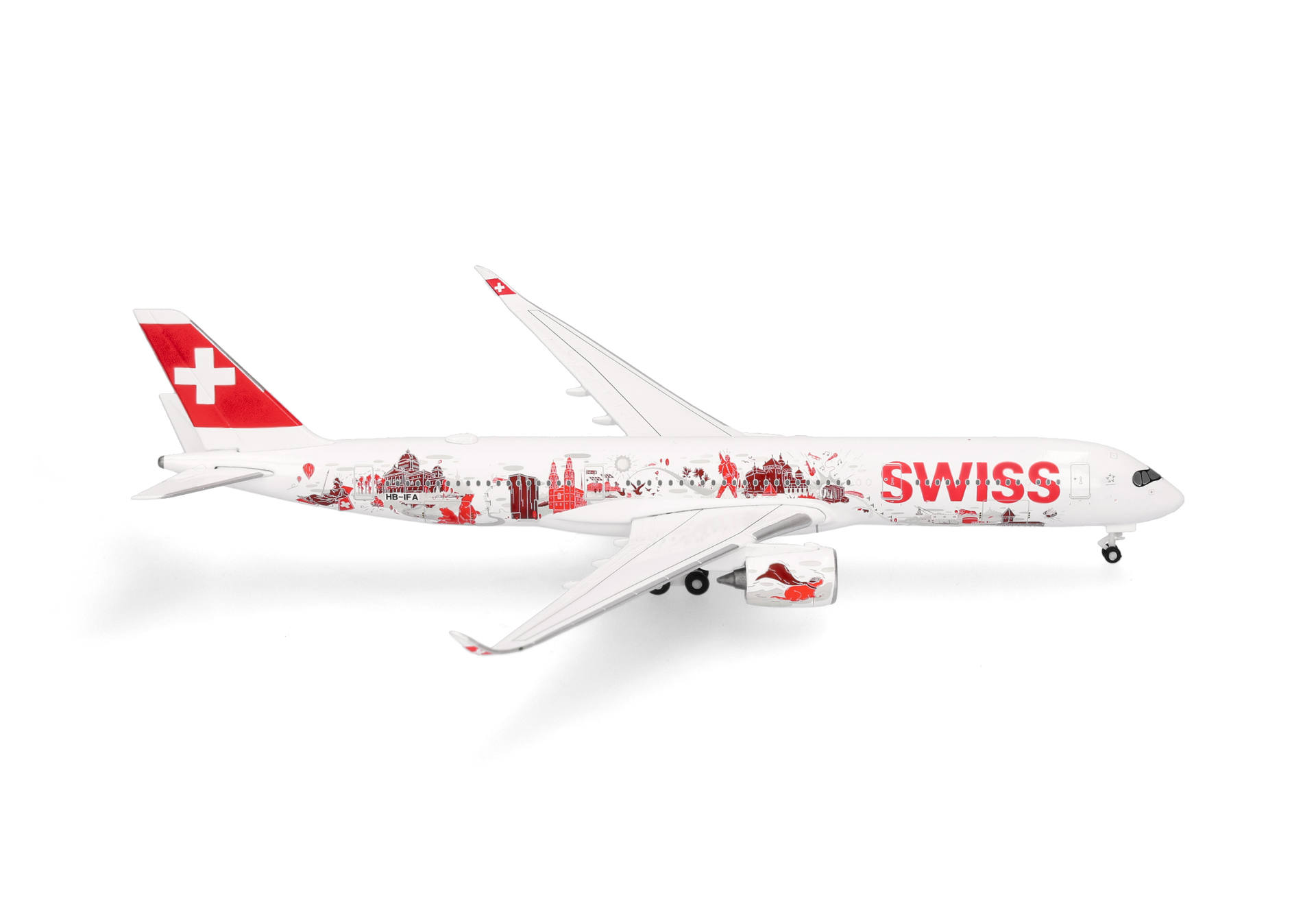 Herpa Wings 538350 | Swiss International Air Lines | Airbus A350-900 | Wanderlust | 1:500