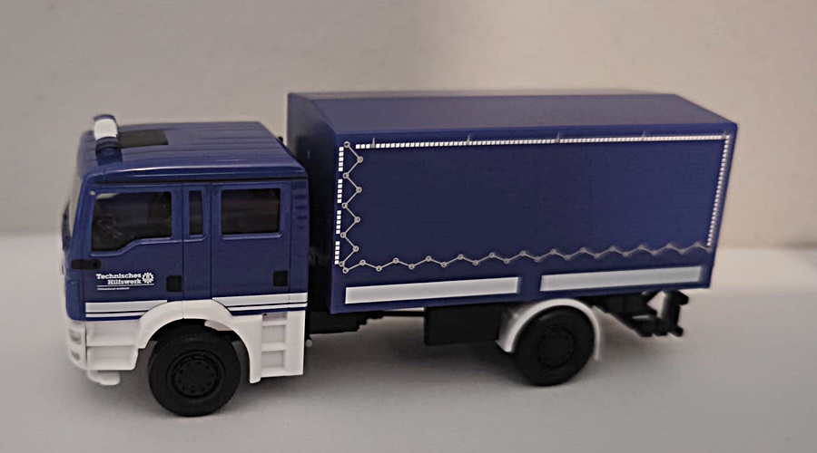 Herpa 962254 | MAN TGM Mehrzweckkraftwagen (MzKW) | THW Ansbach | 1:87