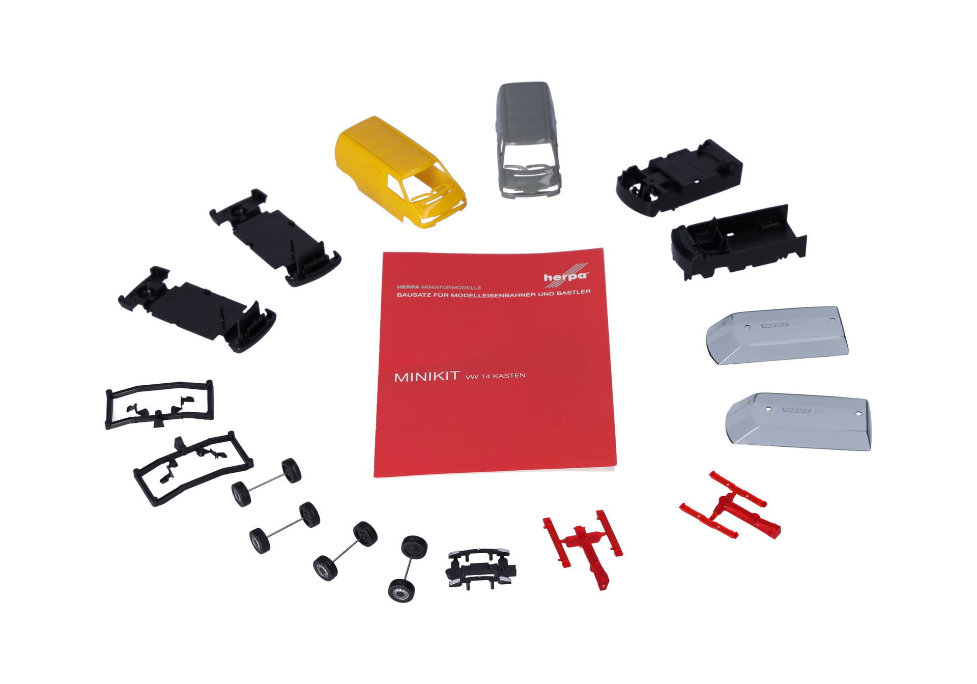 Herpa MiniKit 012386-004 |  VW T4 Kasten, grau/ginstergelb | 1:87