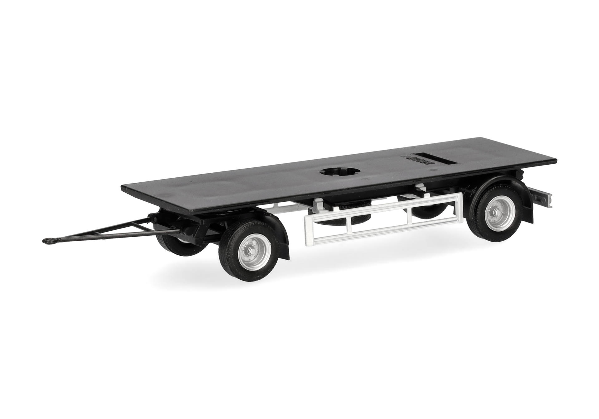 Herpa TS 086417 | Hängerfahrgestell Festaufbau 7,45m | separatem UFS offen | schwarz | 1:87
