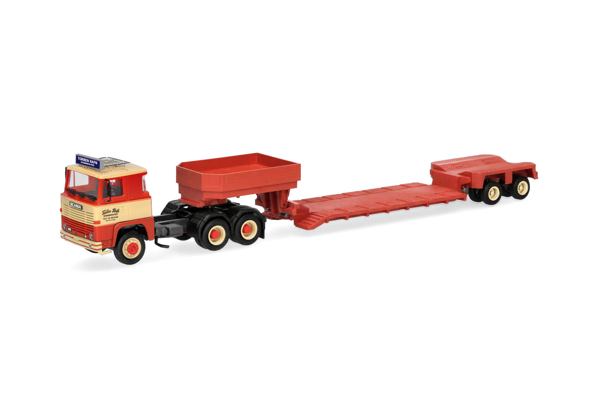 Herpa 322485 | Scania 141 | Tieflade-Sattelzug "Torben Rafn" (DK)| 1:87