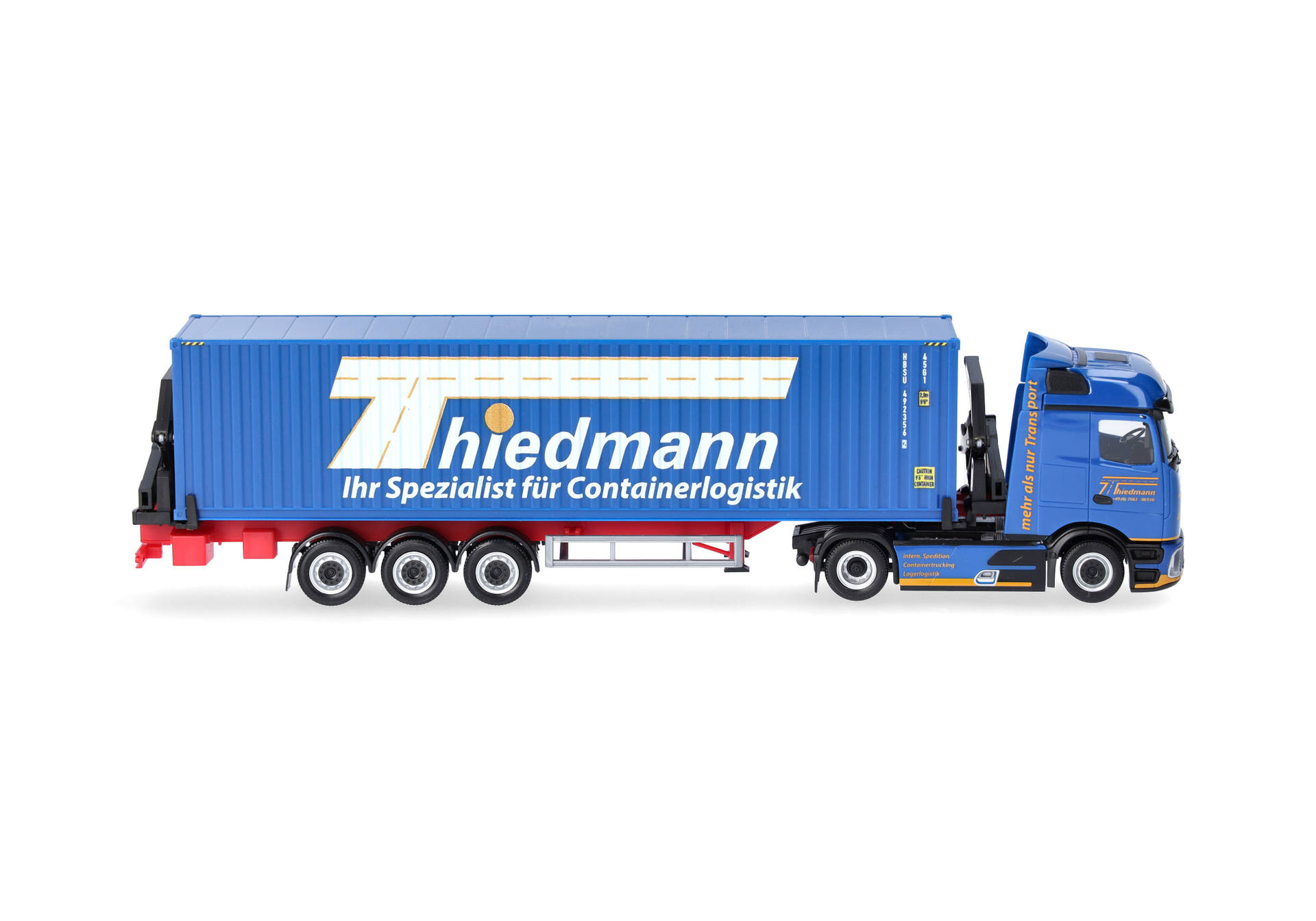 Herpa 319782 | MB Actros L ProCabin Bigspace Container-Seitenlader | Thiedmann | 1:87