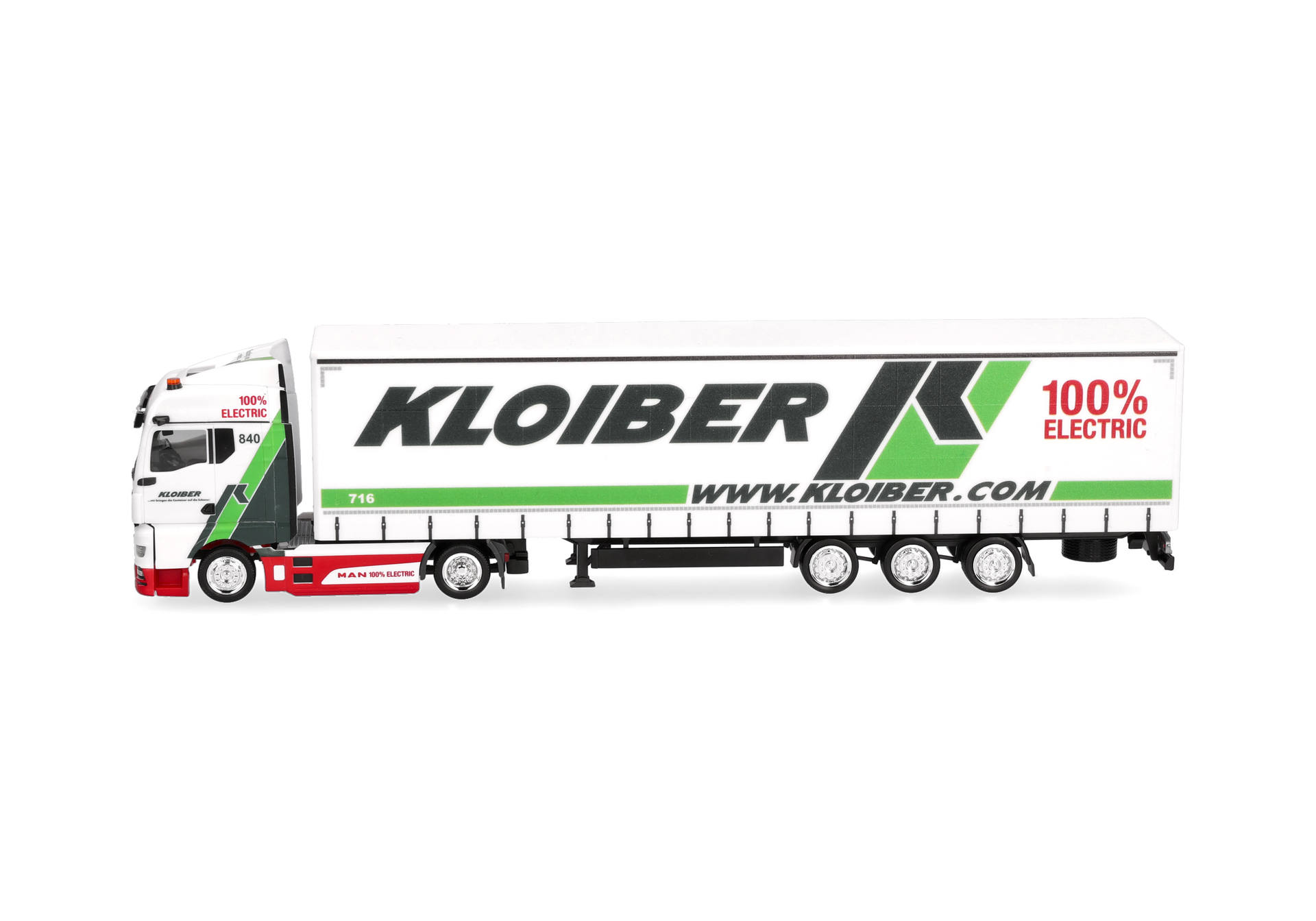 Herpa 321365 | MAN eTGX GM Jumboplanen-Sattelzug | Kloiber | 1:87