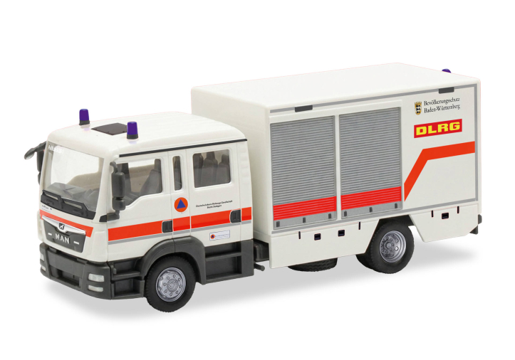 Herpa 099851 | MAN TGL Gerätewagen Sanität (GW-San) | DLRG Stuttgart | 1:87