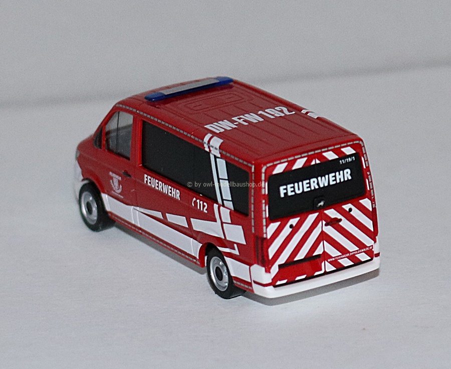 Herpa 953023 | MAN TGE Bus | Feuerwehr Dippoldiswalde | Dachkennung 192 | 1:87