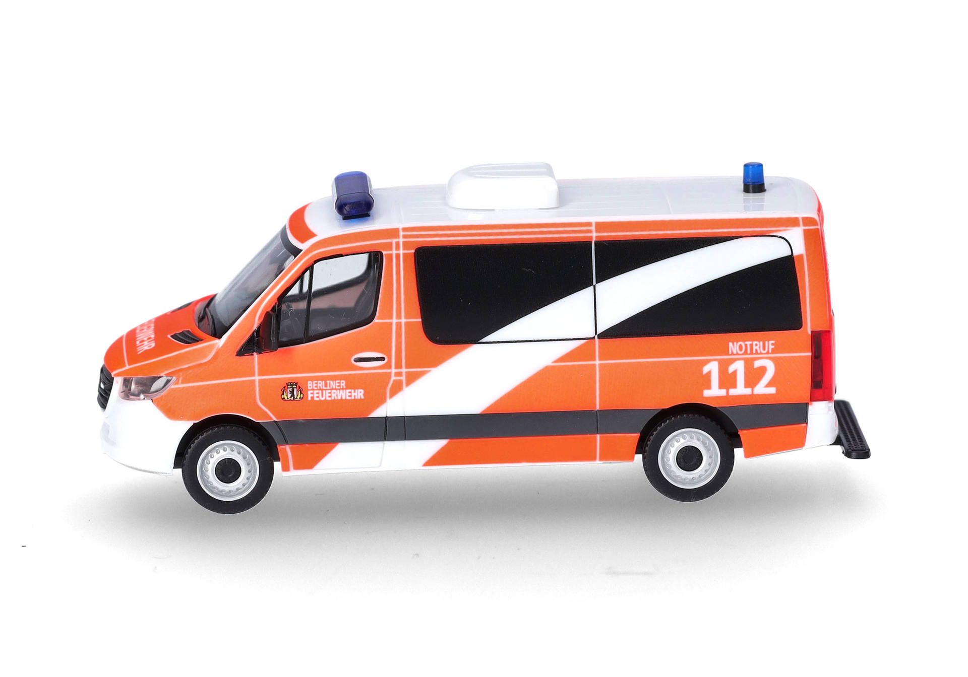 Herpa 097819 | MB Sprinter 18 Bus Flachdach | Berliner Feuerwehr | 1:87