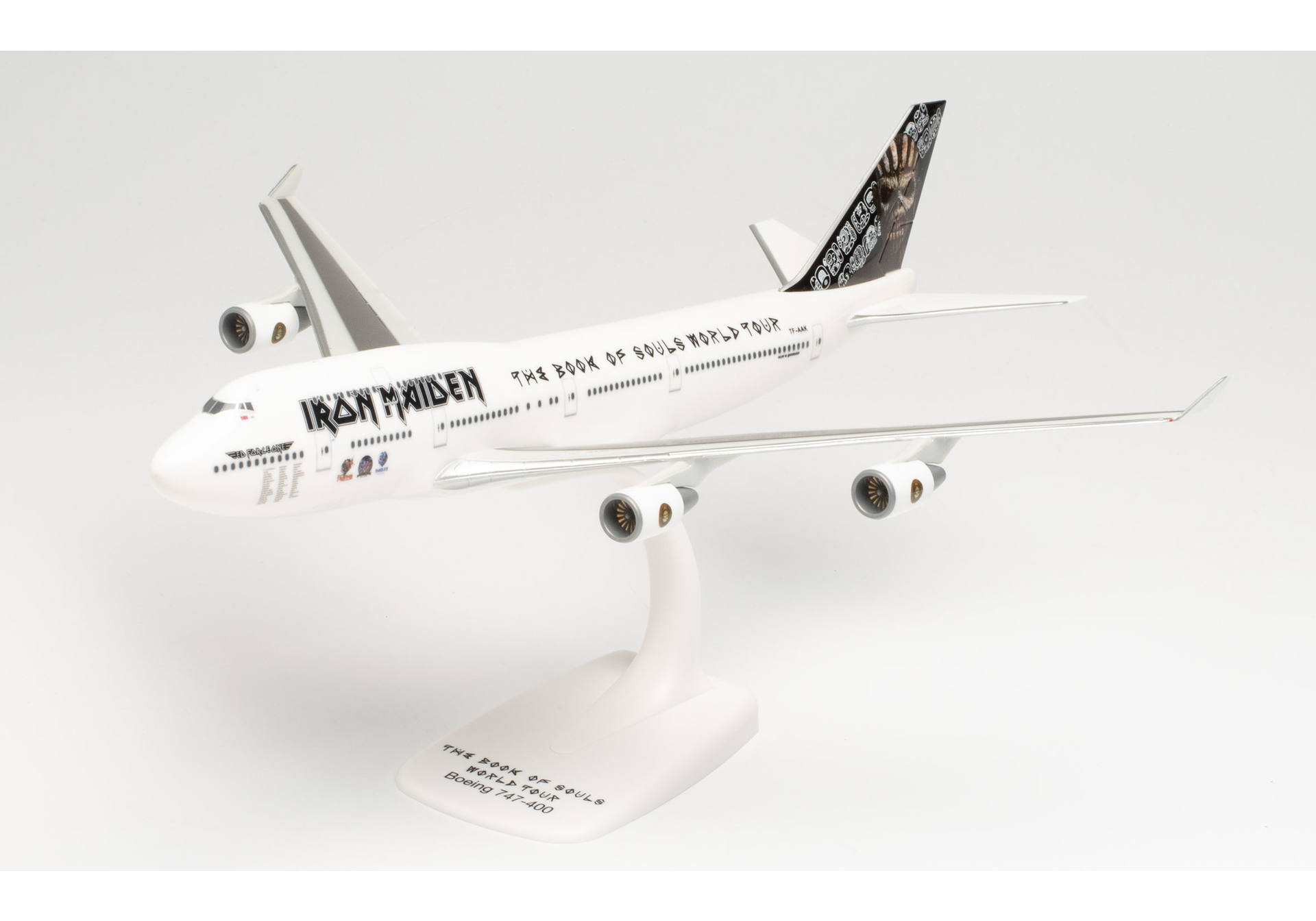 Herpa Wings Snap Fit 613293  - Iron Maiden (Air Atlanta Icelandic) Boeing 747-400 - Ed Force One - The Book of Souls World Tour 2016 – TF-AAK. 1:250