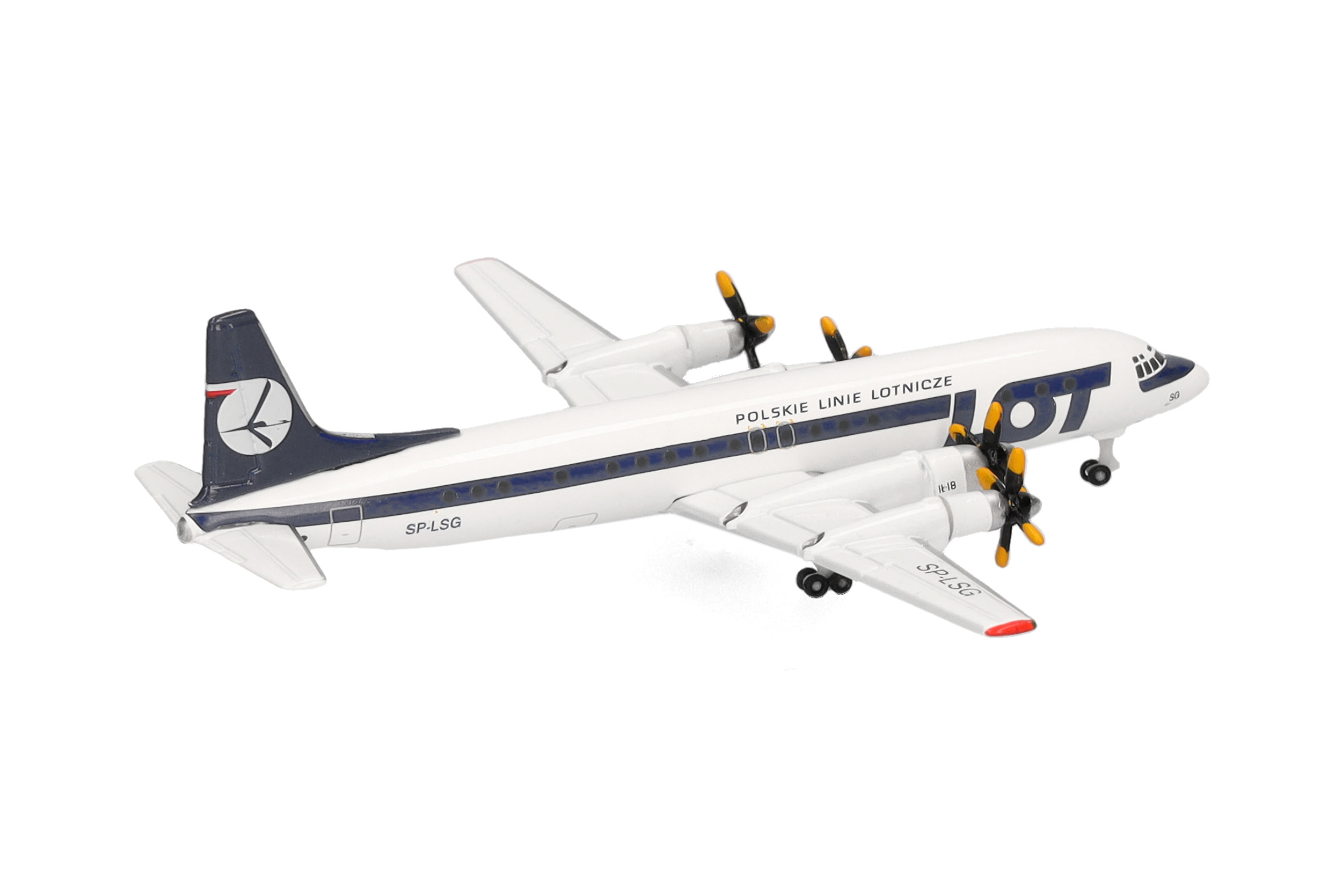 Herpa Wings 538794 | LOT Polish Airlines | Ilyushin IL-18 (late colors) | SP-LSG | 1:500
