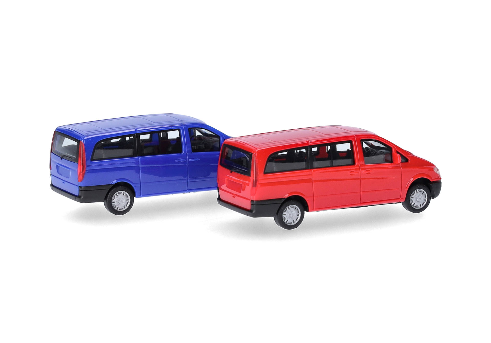 Herpa MiniKit 014236 | MB Vito Bus (2003) | rot u. ultramarinblau | 1:87