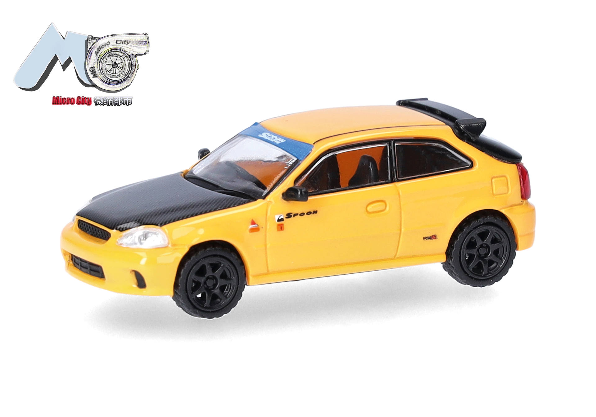 Herpa MicroCity 87MC000157 | Honda Civic Type R (EK9)| gelb | Rechtslenker | 1:87