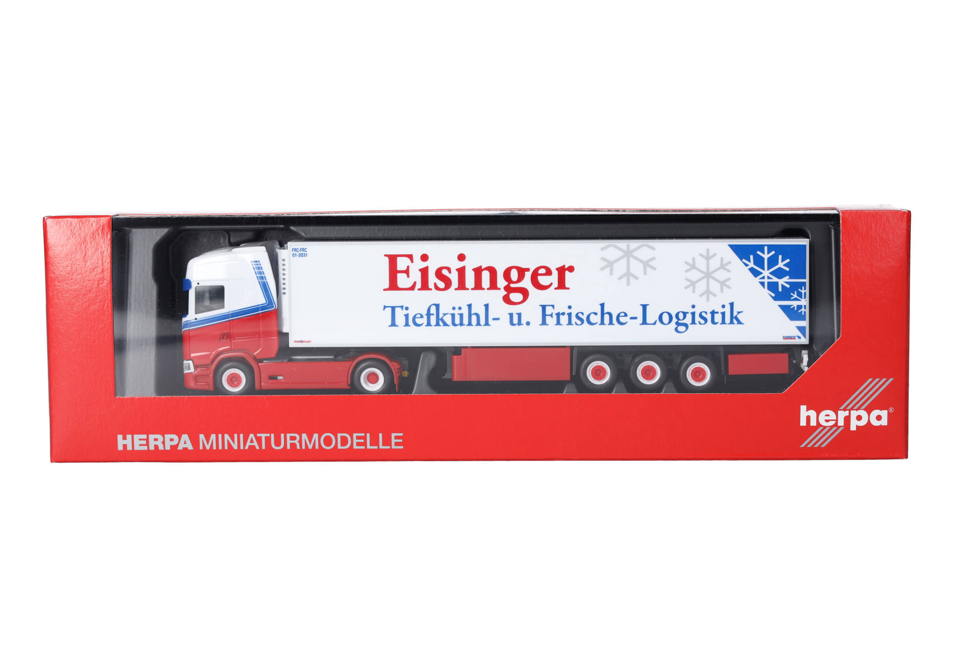 Herpa 318594 | Scania CS 20 HD Kühlkoffer-Sattelzug | Eisinger | 1:87