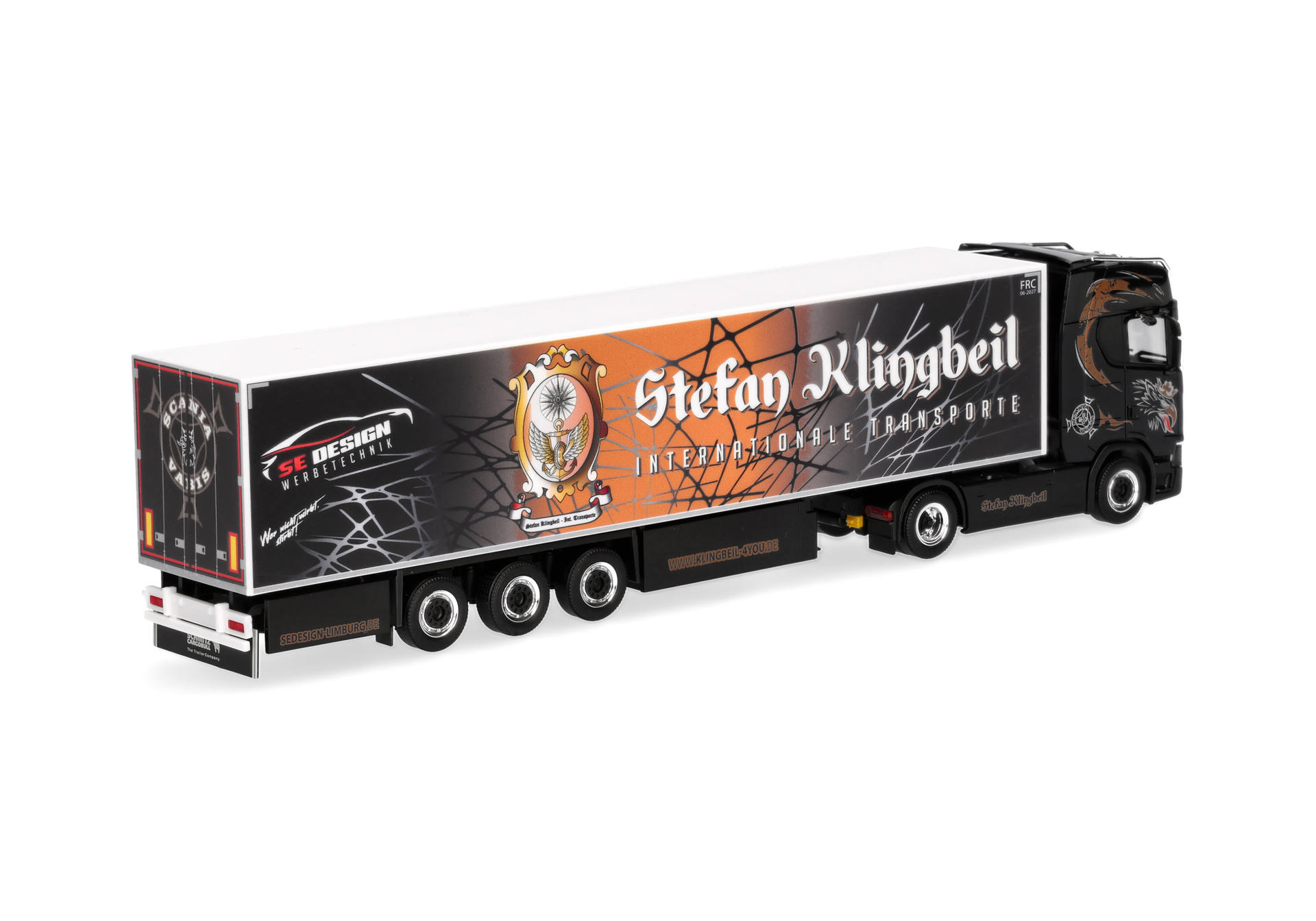 Herpa 321013 | Scania CS 20 HD | Kühlkoffer-Sattelzug |Stefan Klingbeil Transporte | 1:87