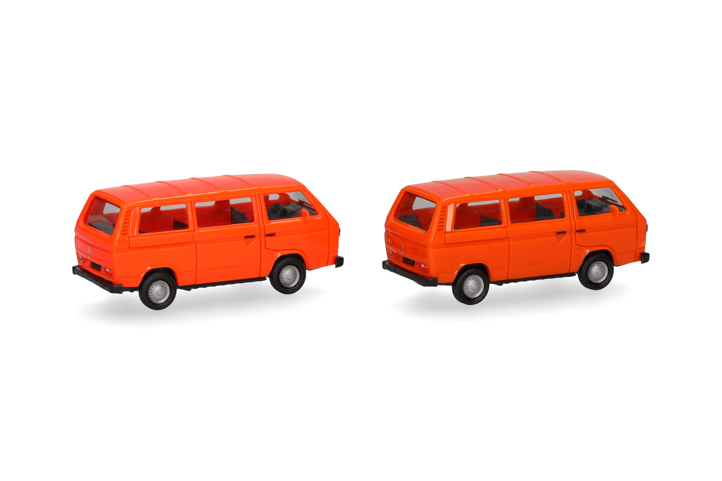 Herpa MiniKit 013093-006 | Volkswagen (VW) T3 Bus |  leuchtrot und orange | 2 Stk. | 1:87