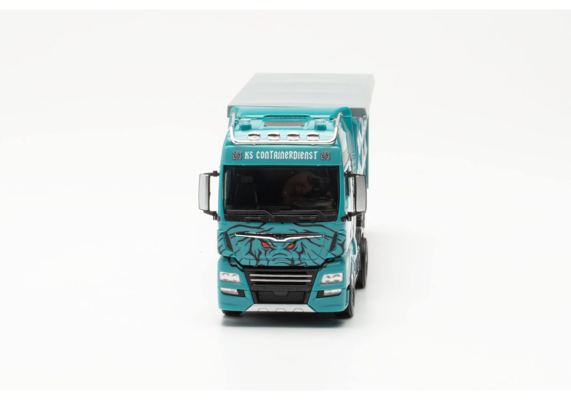 Herpa 316538 | MAN TGX XXL Euro 6C Stahlrundmulden-Sattelzug | KS Containerdienst | 1:87