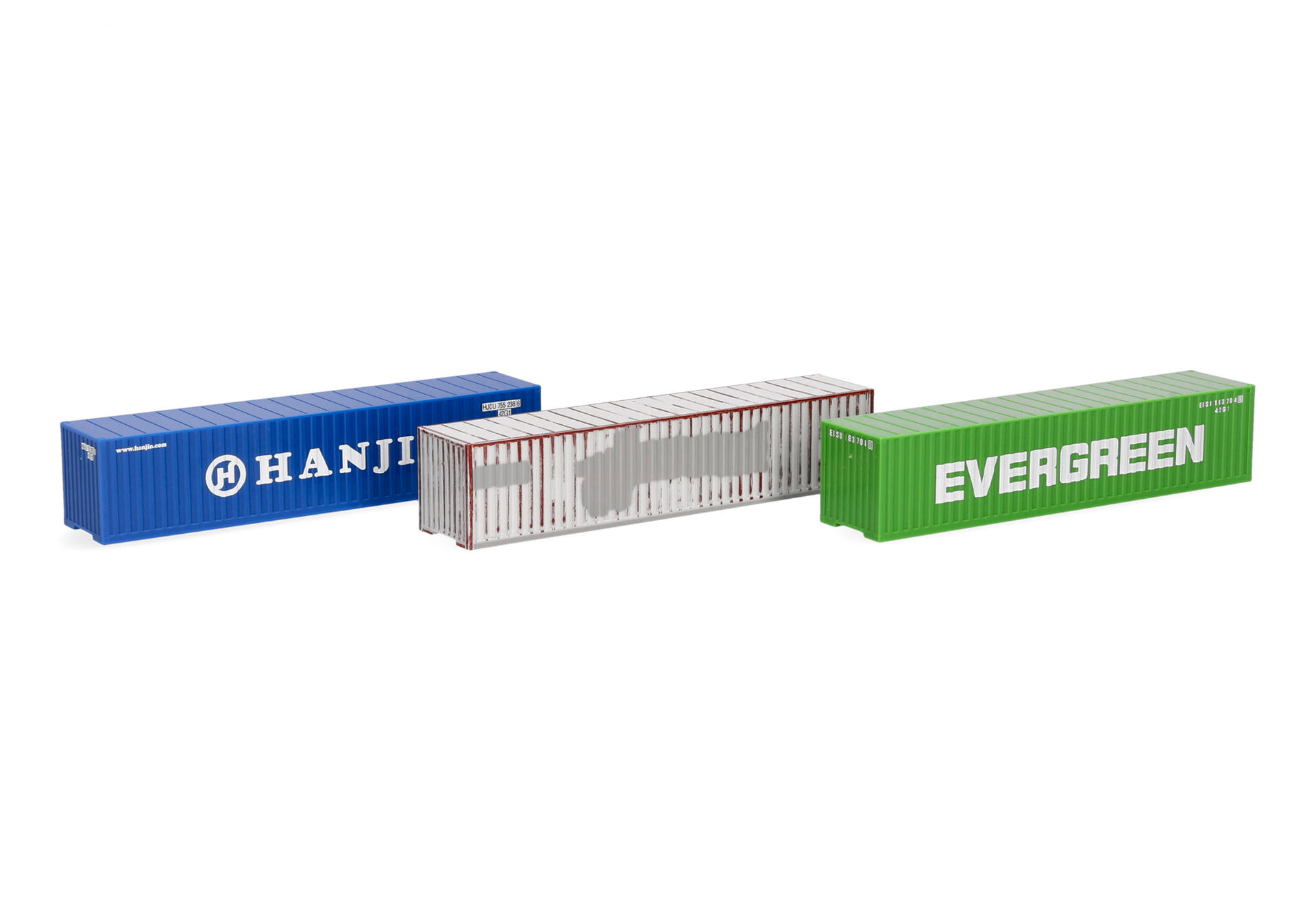 Herpa Zubehör 066730-002 | Container Set | Evergreen/Hanjin/gealtert | Spur TT | 1:120
