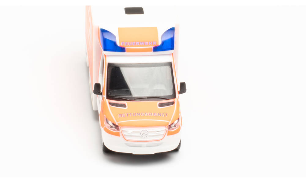 Herpa 944601 - Mercedes-Benz Sprinter `18 Fahrtec NRW - Rettungsdienst Feuerwehr Menden. 1:87