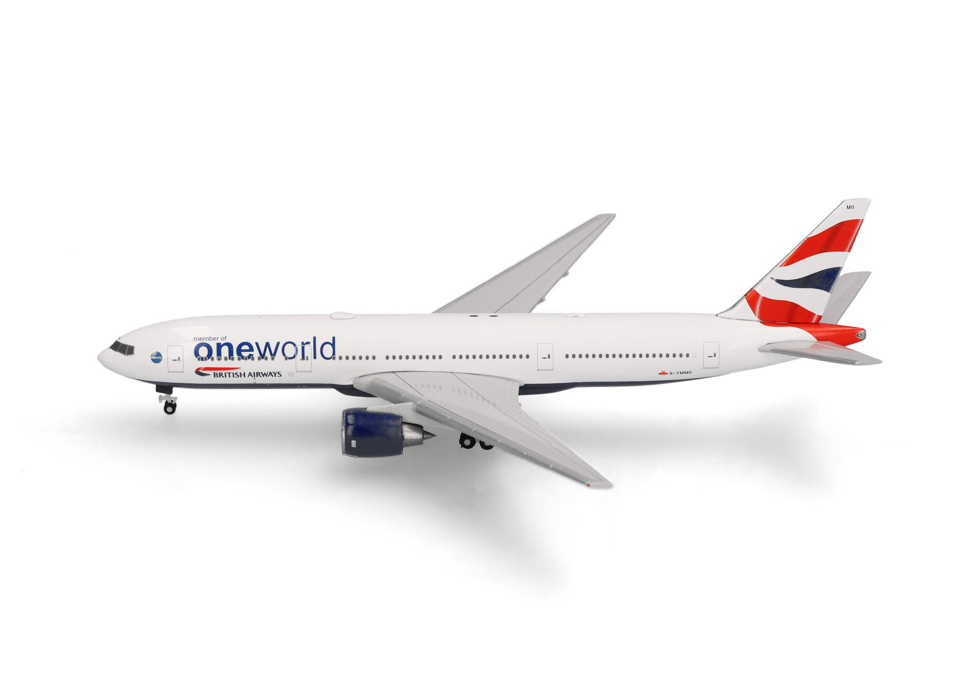Herpa Wings 539135 | British Airways | Boeing 777-200 "oneworld" – G-YMMU | 1:500