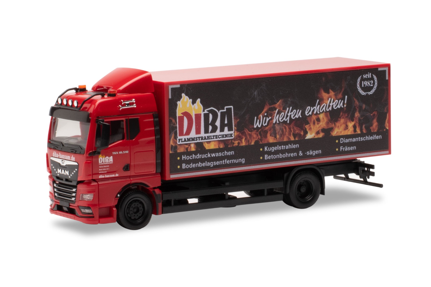 Herpa 953955 | MAN TGX GM Solo Koffer | DIBA | 1:87
