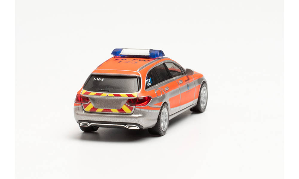 Herpa 096003 - Mercedes-Benz C-Klasse T-Modell Elegance Kommandofahrzeug - Freiwillige Feuerwehr Saarbrücken. 1:87