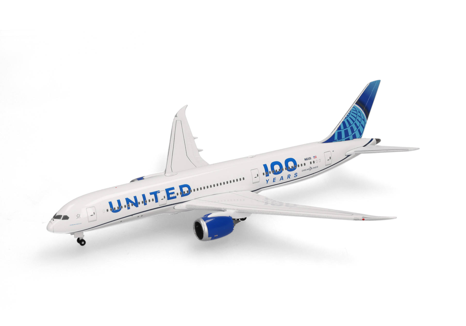 Herpa Wings 539050 | United Airlines | Boeing 787-9 Dreamliner | 100 Years – N61101 | 1:500