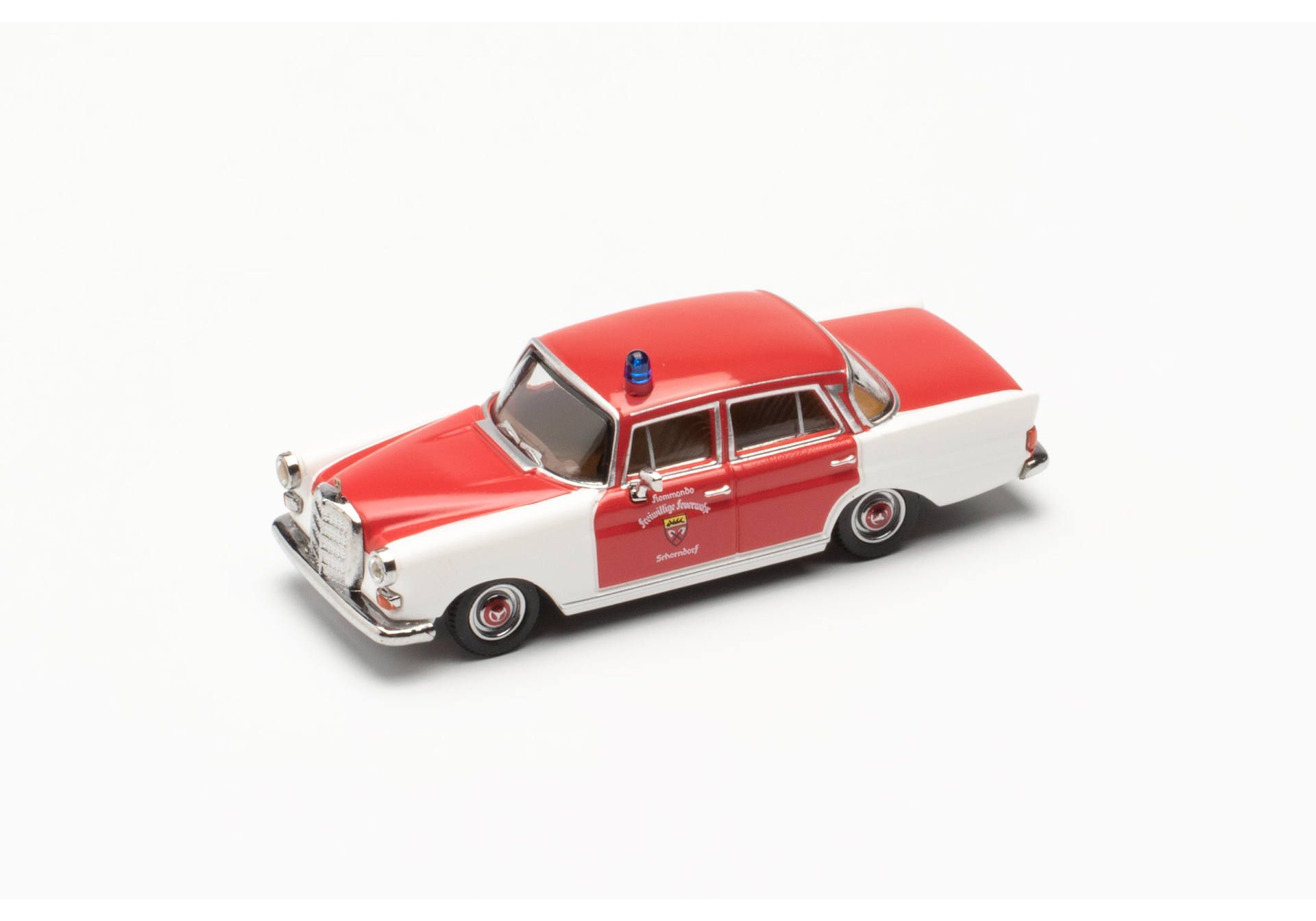 Herpa 097215 | Mercedes-Benz 200 Heckflosse | Feuerwehr Schorndorf | 1:87