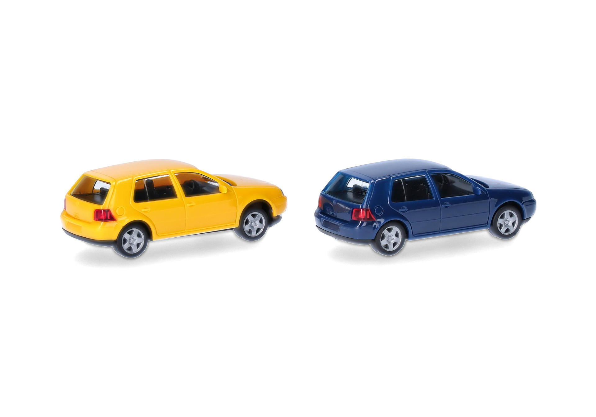Herpa MiniKit 013956-002 | Volkswagen (VW) Golf IV (4-türig) | gelb und blau | 1:87