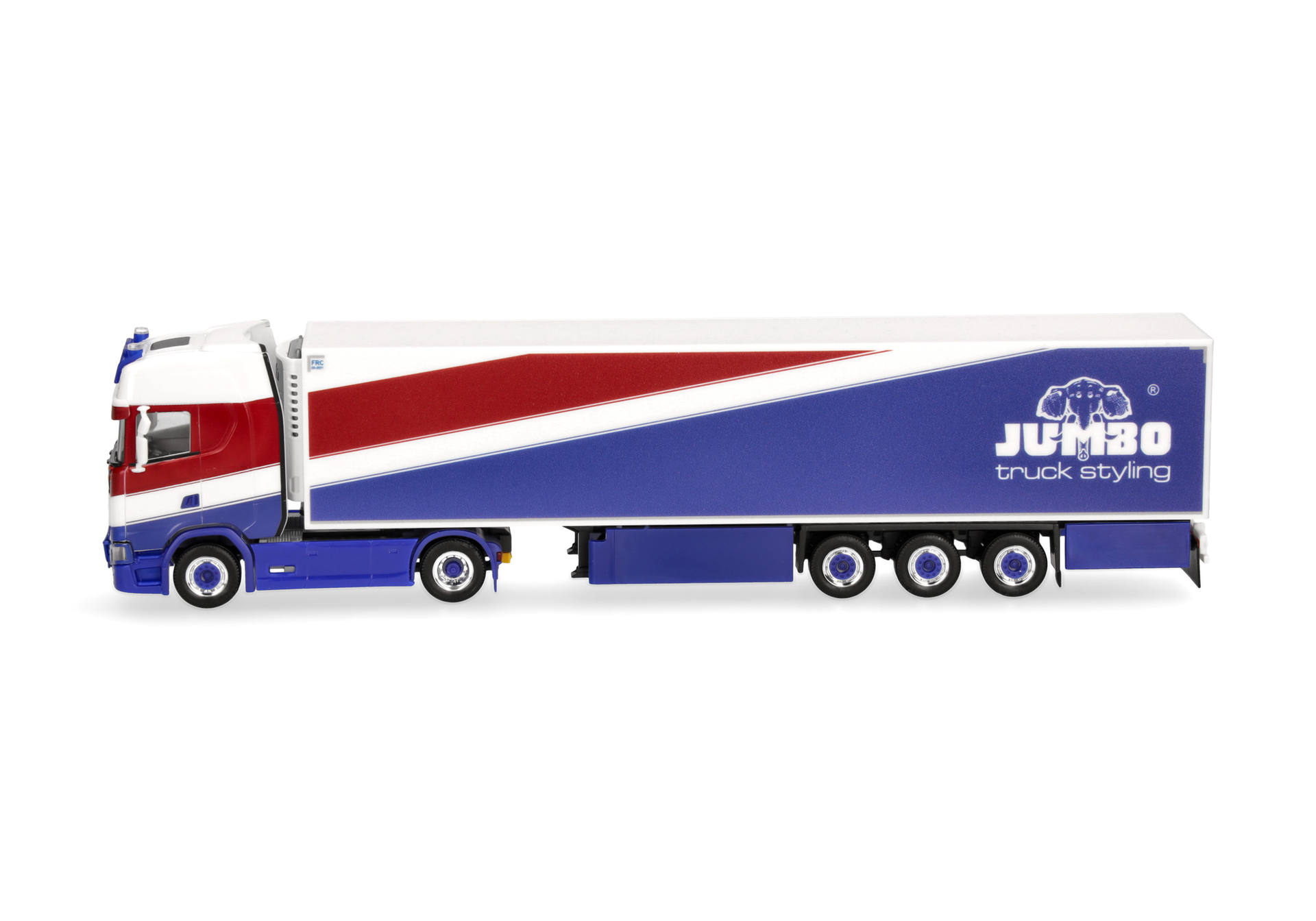 Herpa 320399 | Scania CS 20 HD Kühlkoffer-Sattelzug | Heide Logistik/Jumbo Fischer | 1:87